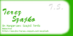 terez szajko business card